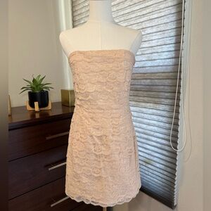 Woman's Forever 21 Lace, Blush Colored Mini dress. Size M